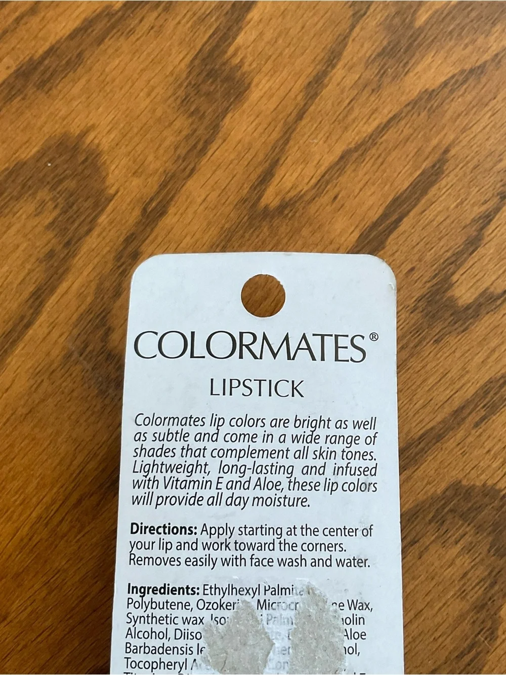 NIP Colormates Lipstick Coral Splendor 62668, Paraben Free Vitamin E & Aloe